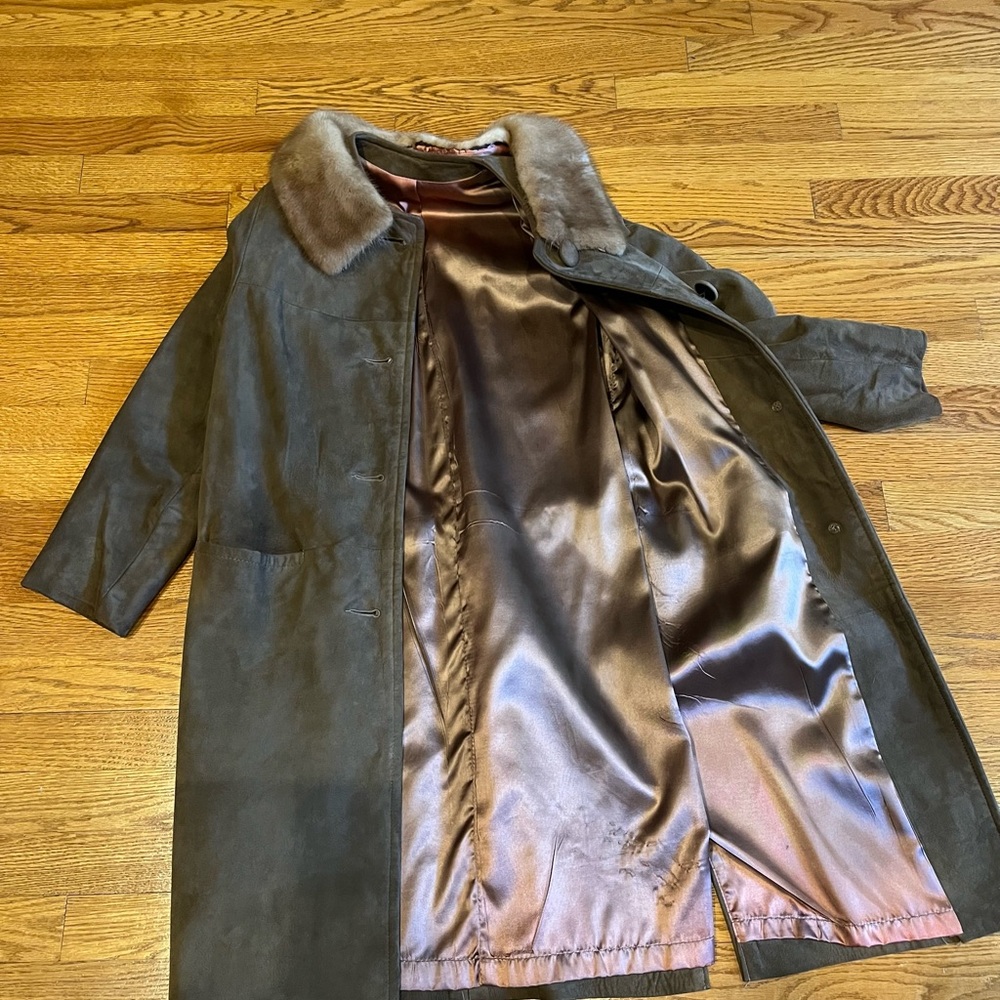Vintage long brown coat - no tags estimating a Small size - Picture 6 of 8